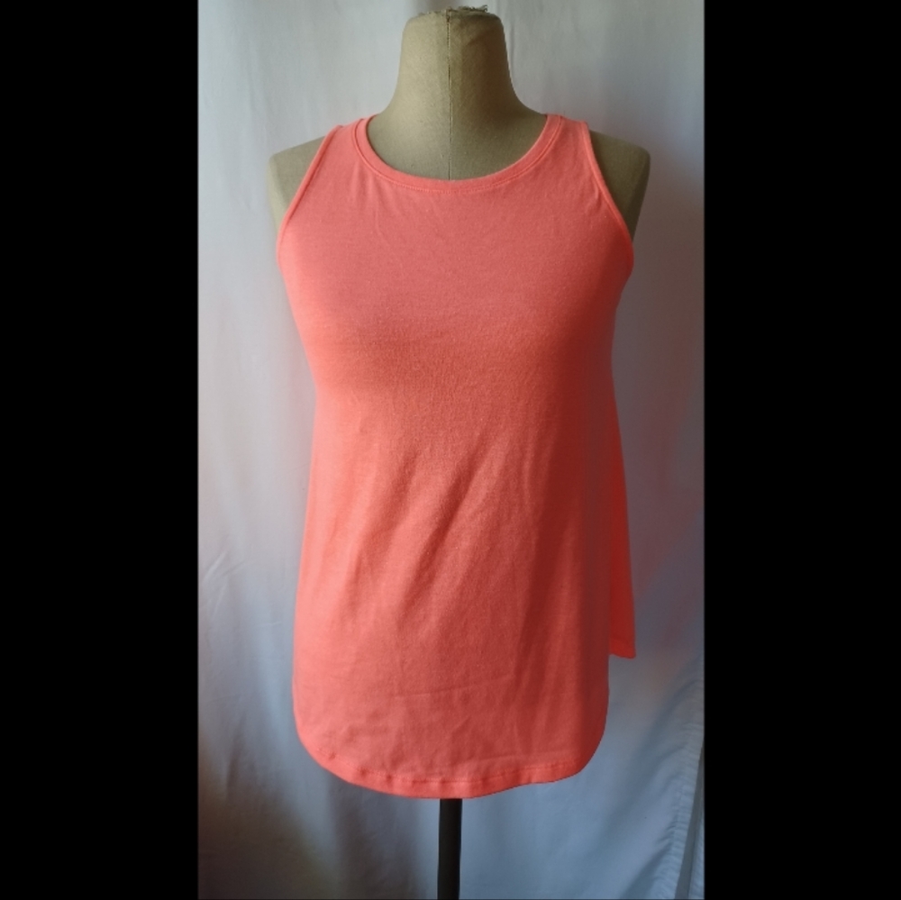 APT.9 ESSENTIALS neon coral tank top